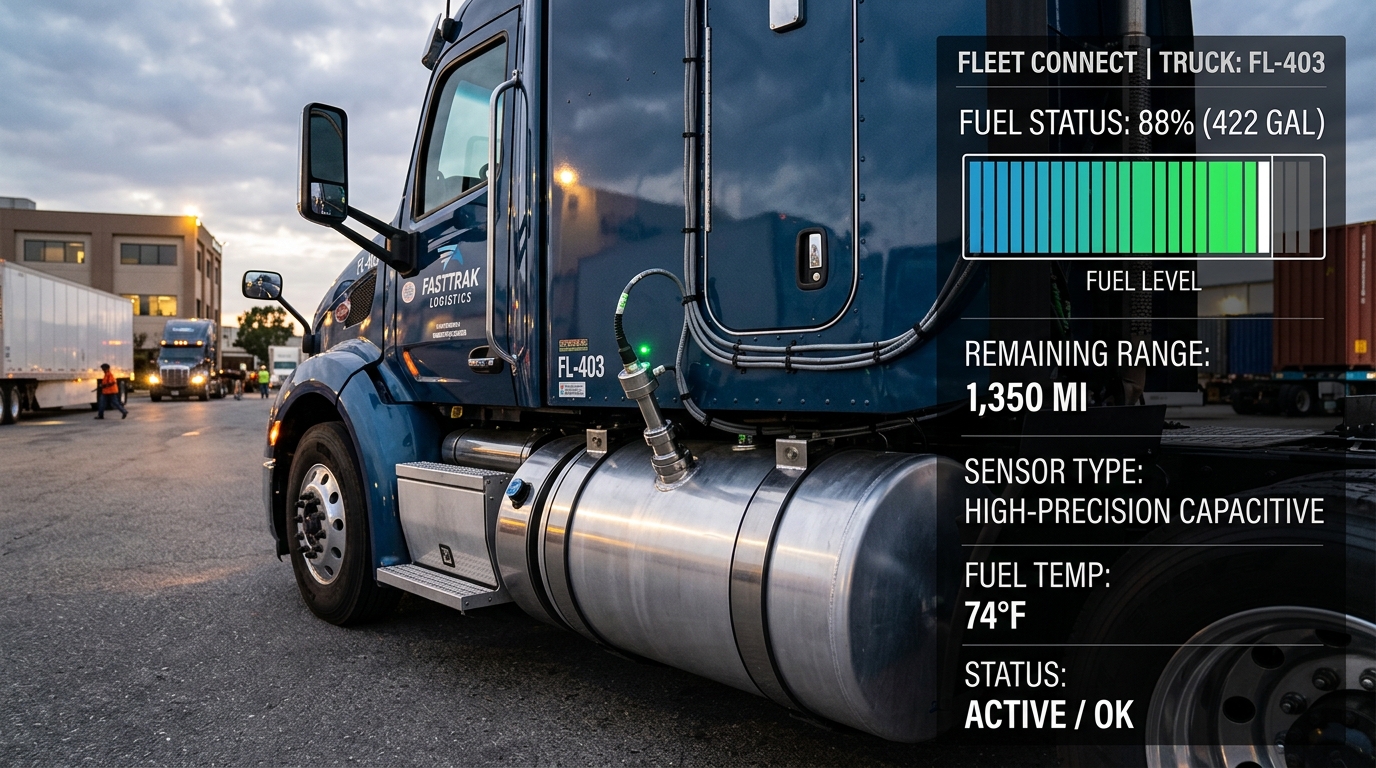 Sensor capacitivo de combustible en tanque de trailer